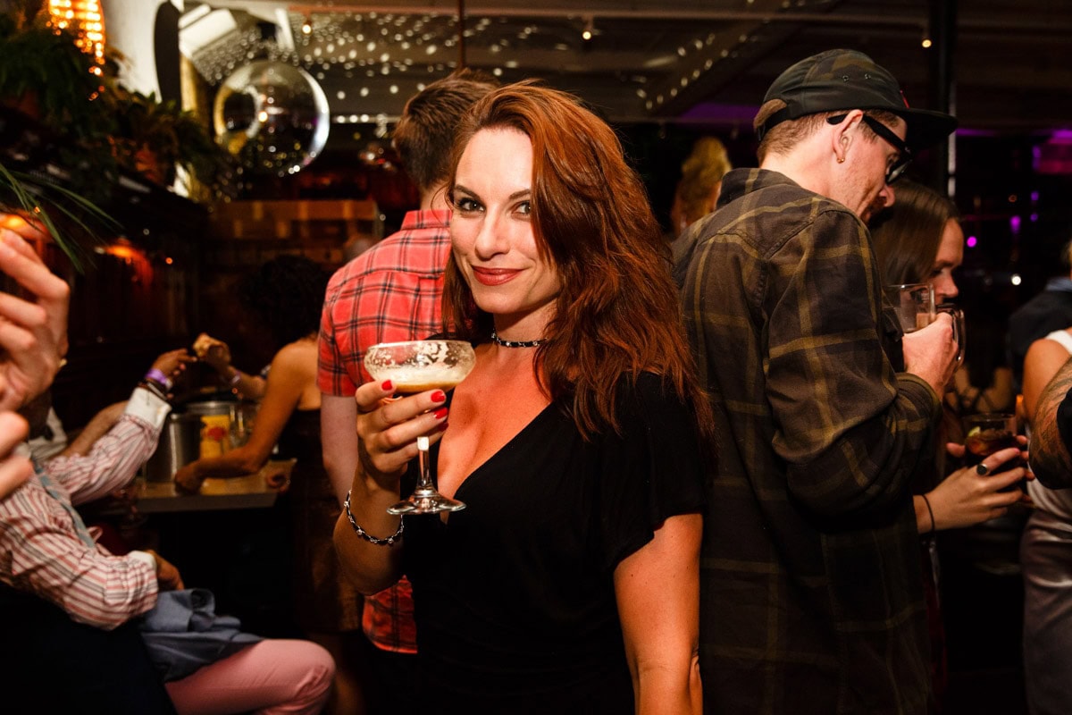 guest enjoying her patron tequila cocktail