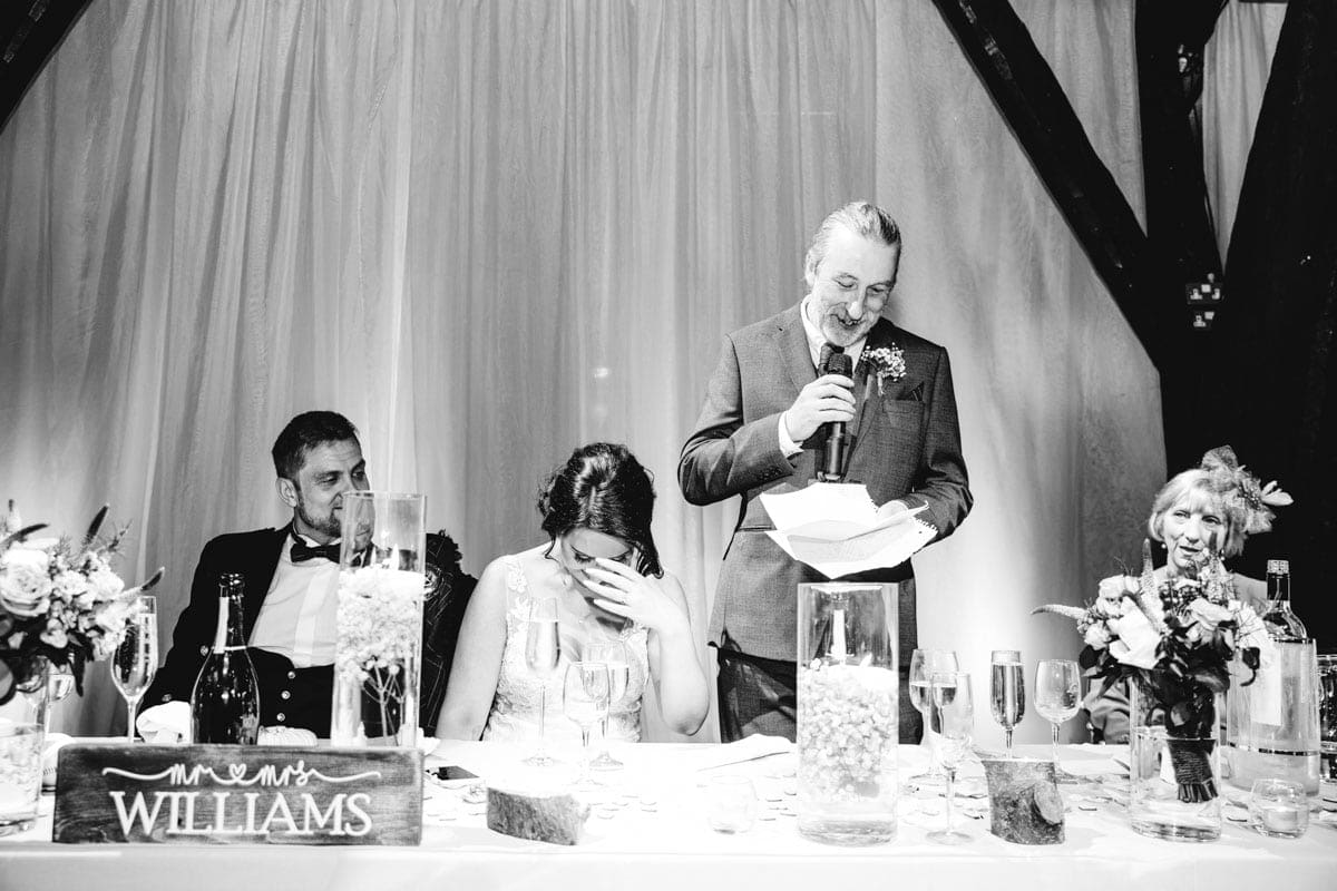 wedding speech at rivington barn