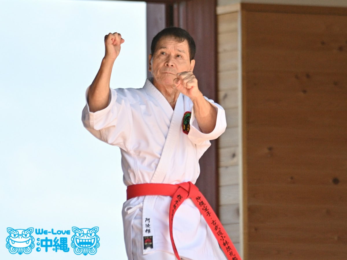 2019空手の日奉納演武沖縄空手、古武道連盟会長阿波根直信