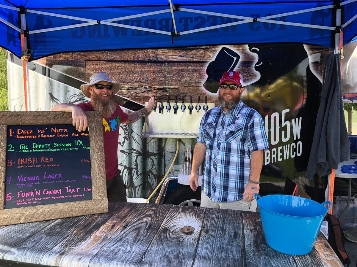 Alex and Jeff are ready to pour you some 105 West Brewing Company beer in Castle Rock, Colorado.
