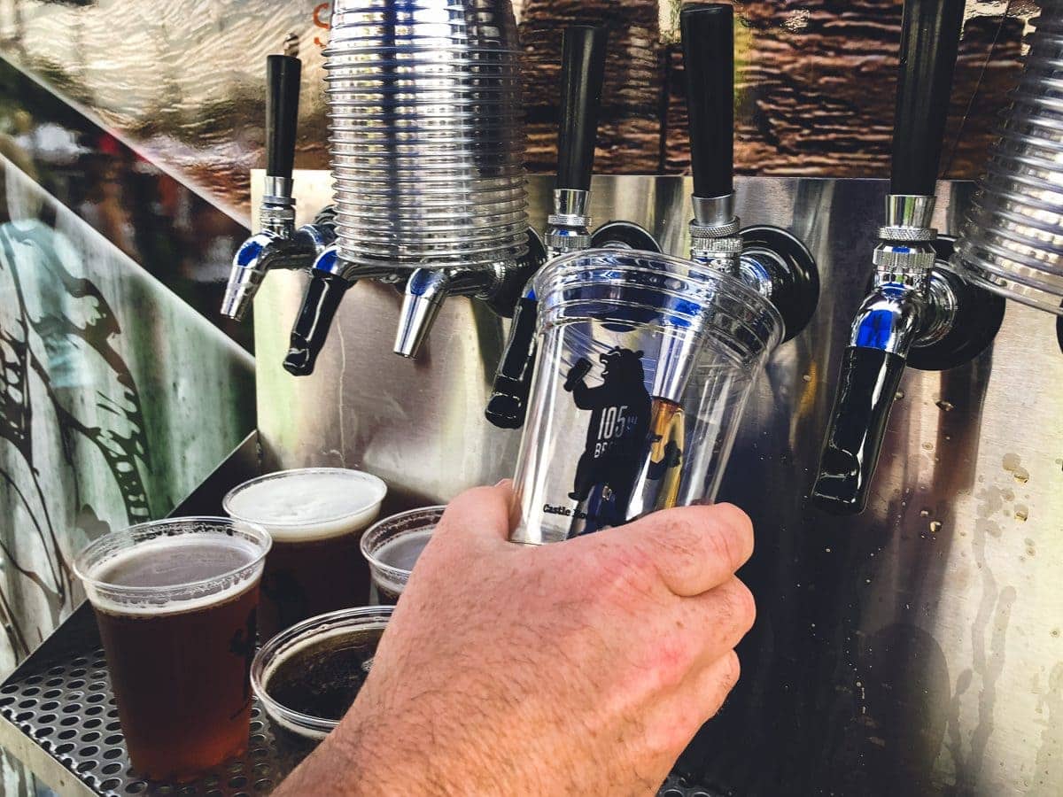 Pouring beer for 105 West Brewing Company, Castle Rock, Colorado
