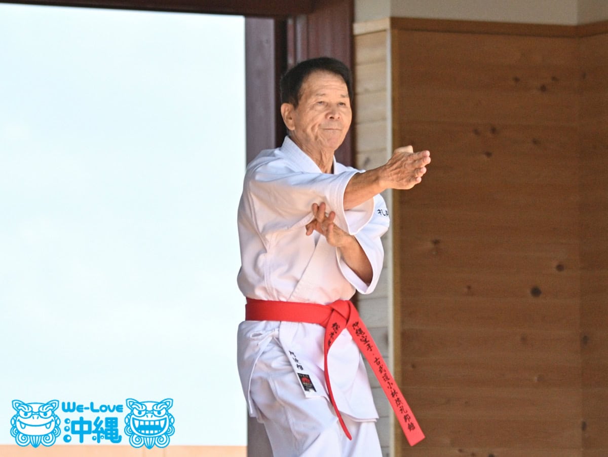2019空手の日奉納演武、沖縄空手古武道連盟会長阿波根直信