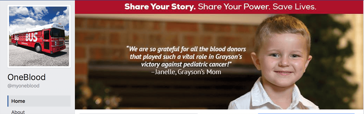 One Blood Facebook cover