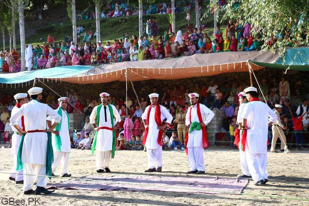 Hunza boys performing Api Cso Nut in Karimabad Hunza