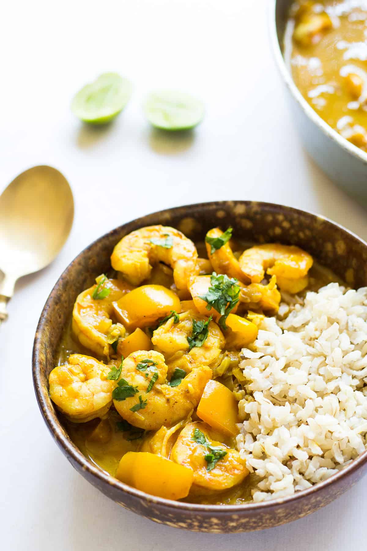 Curry Shrimp Recipe (Gluten Free + Clean Eating) VIDEO · Leelalicious