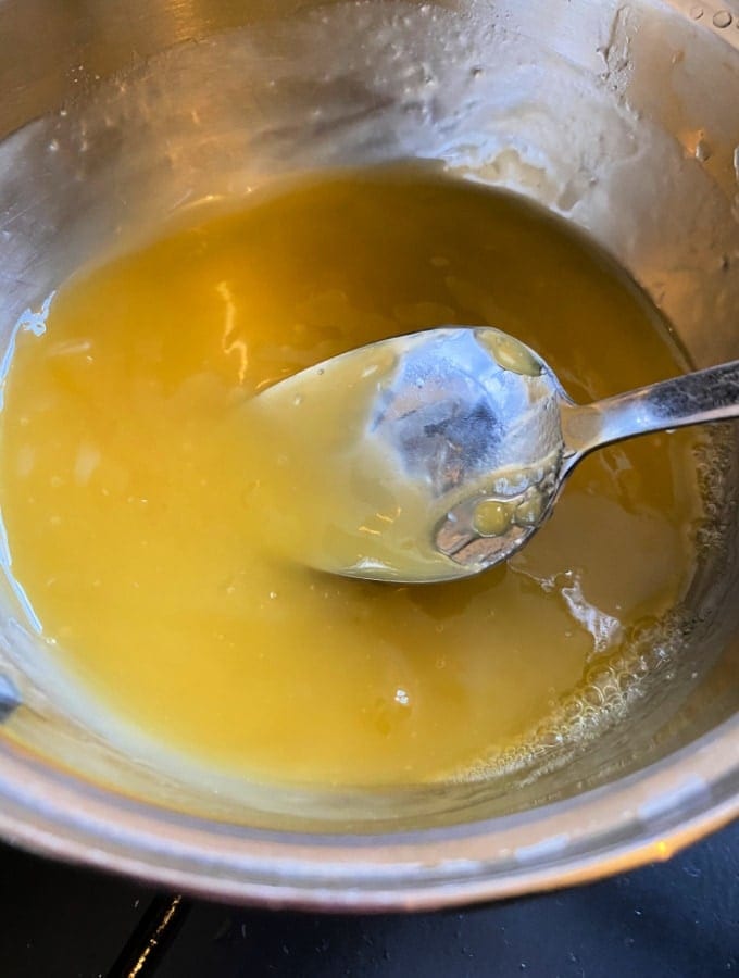 Sticky Lemon Cake Heating Lemon Curd