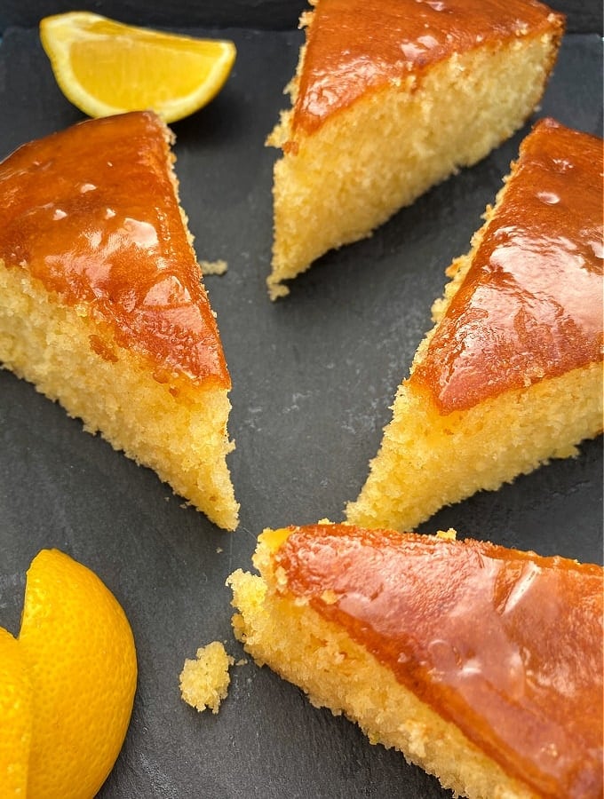 Easy Sticky Lemon Cake. An easy classic homemade cake recipe bursting with lemon. Soft, moist sponge with a sticky sweet glaze makes this a perfect cake for any occasion