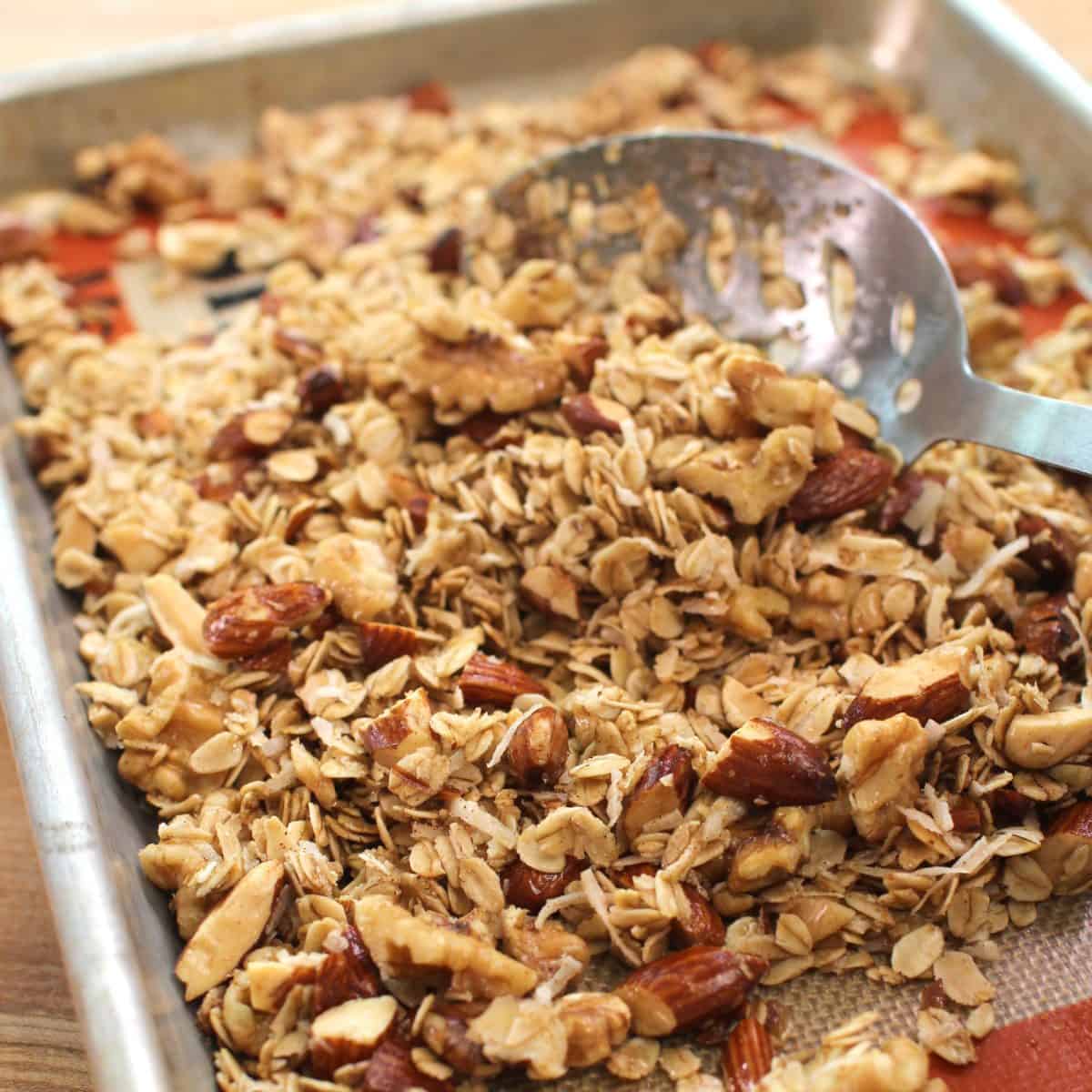 Butter Pecan Granola Recipe Small Batch One Dish Kitchen