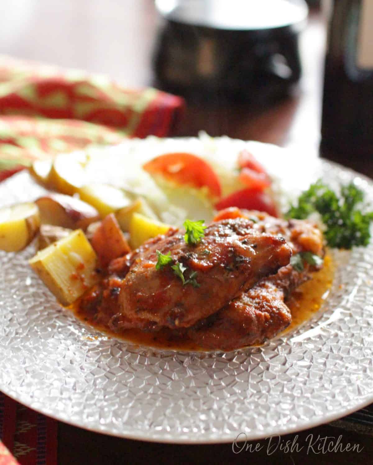 Slow Cooker Italian Chicken Recipe For One One Dish Kitchen