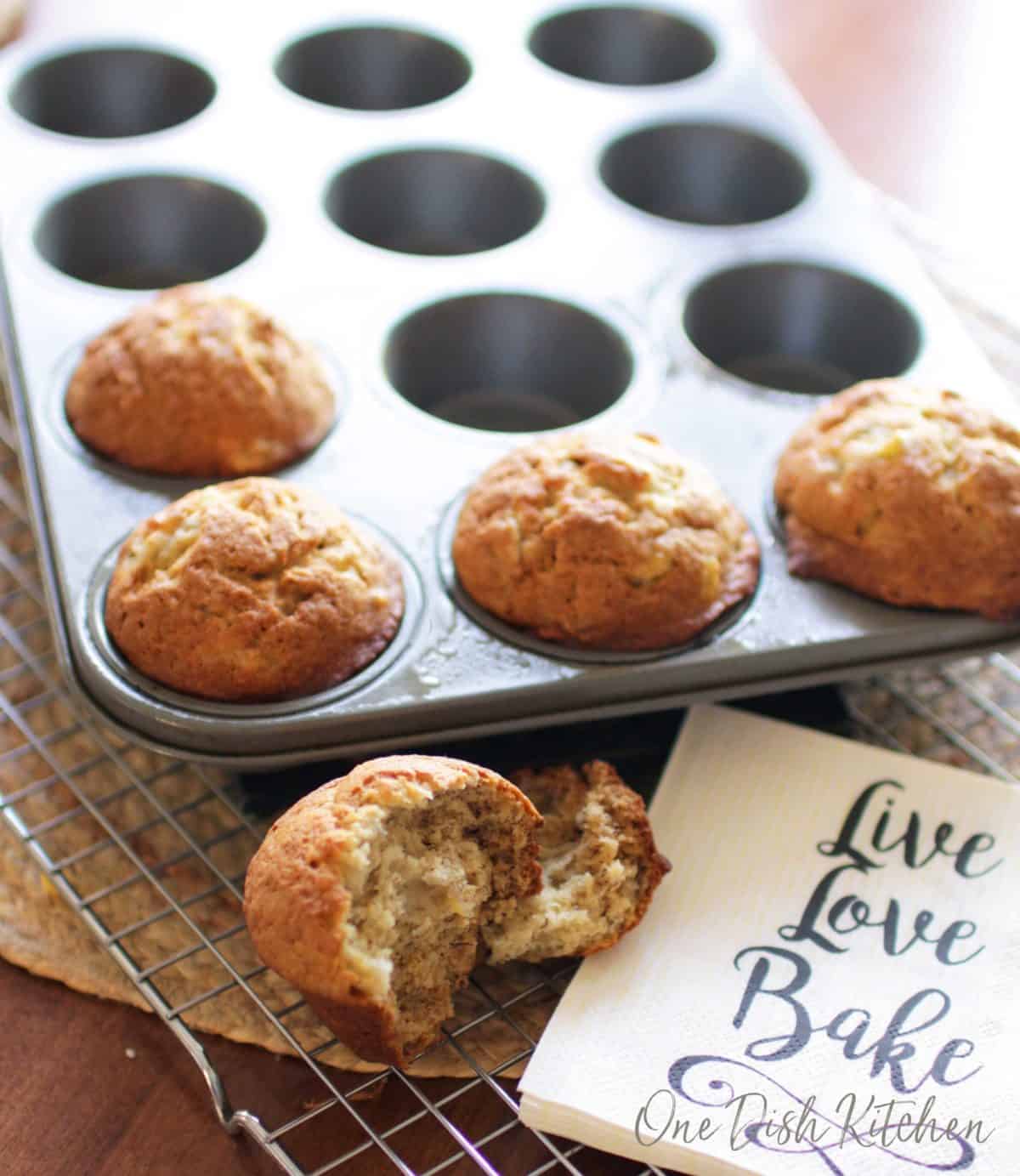 Easy Banana Muffins Recipe Small Batch One Dish Kitchen