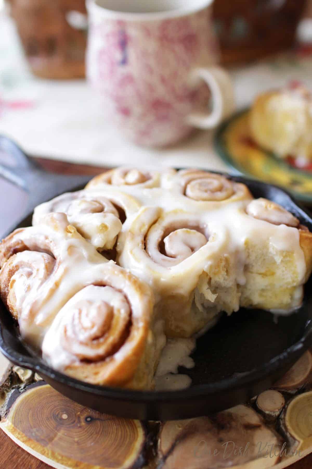 Small Batch Cinnamon Rolls Recipe Yeast Free One Dish Kitchen