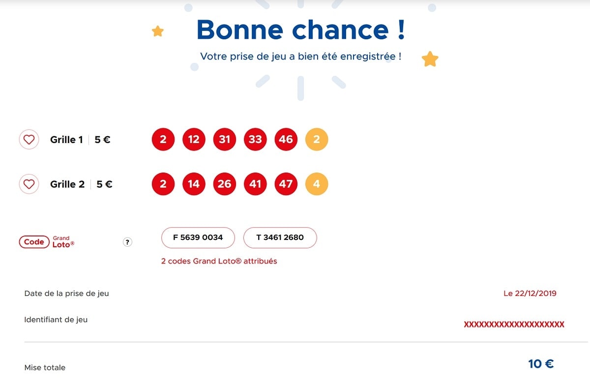 Grilles validées pour le Grand Loto de Noël