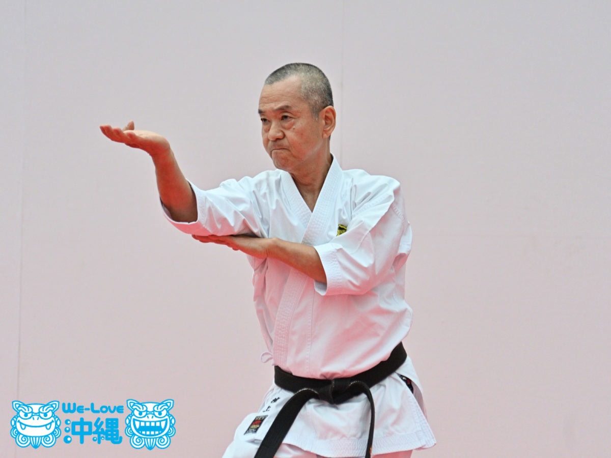 2019空手の日記念演武祭、沖縄県空手道連盟所属、世界松林流空手道連盟教士七段 壇上祐一さんによる「パッサイ」