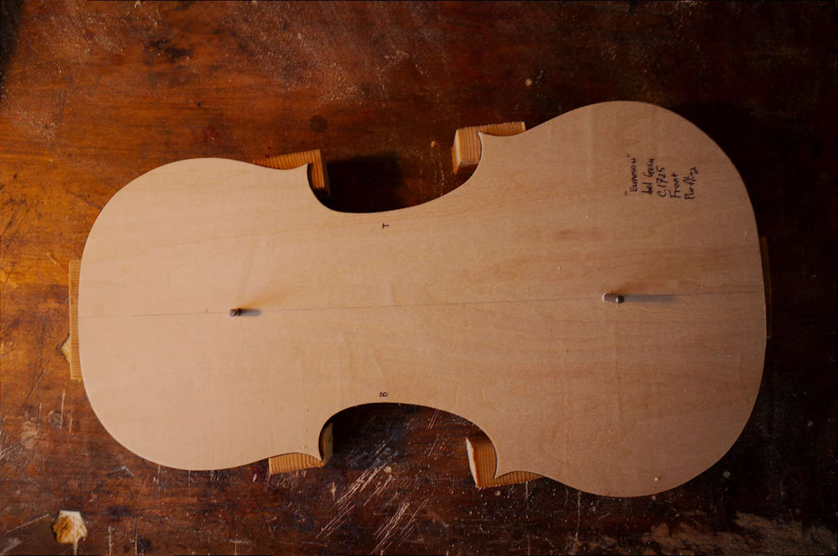 mould with a template on top