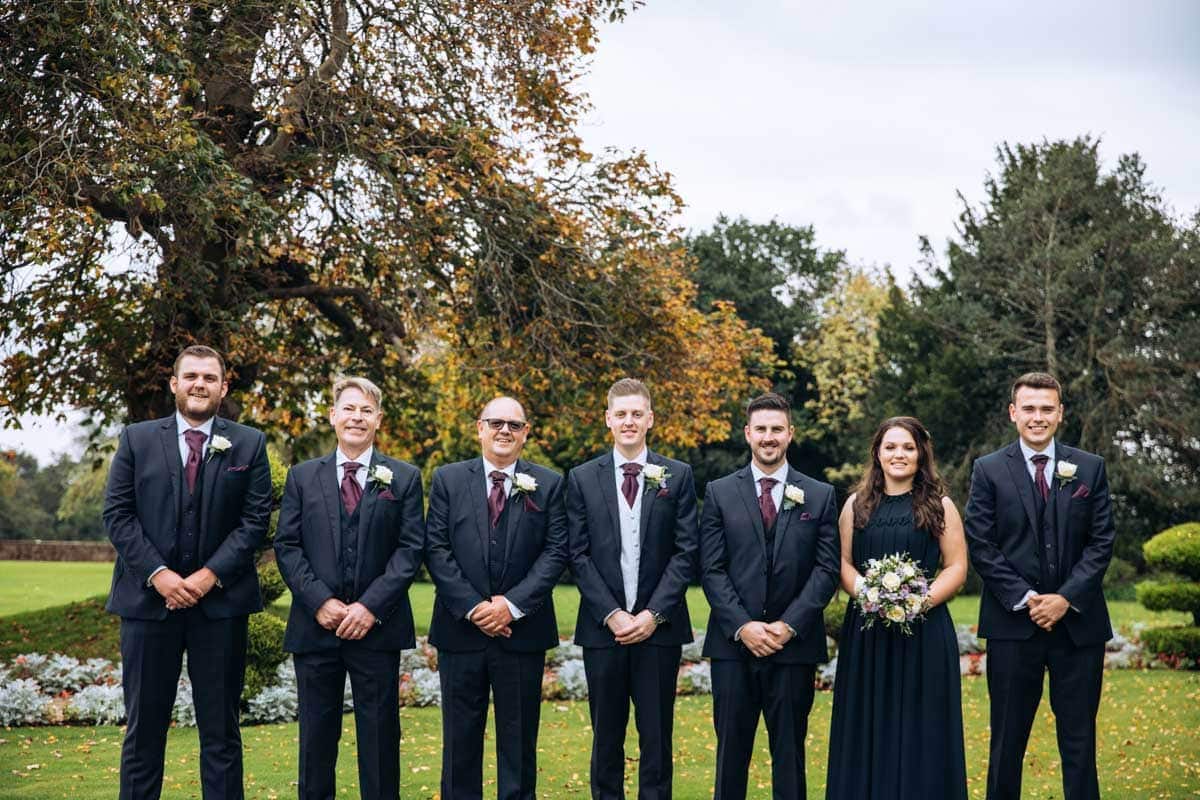 grooms party at thornton hall hotel