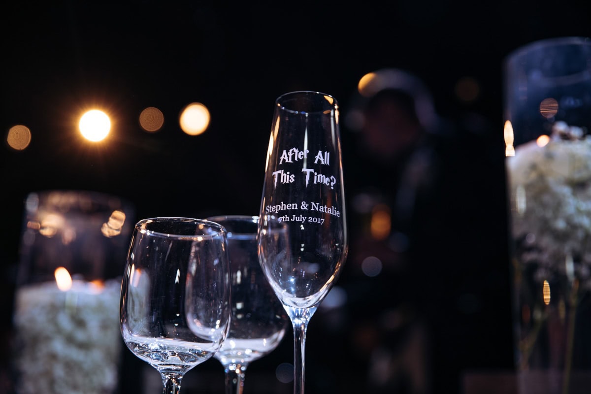 bride and groom glasses