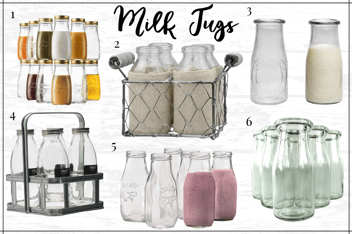 Farmhouse Kitchen Decor finds - farmhouse milk jugs