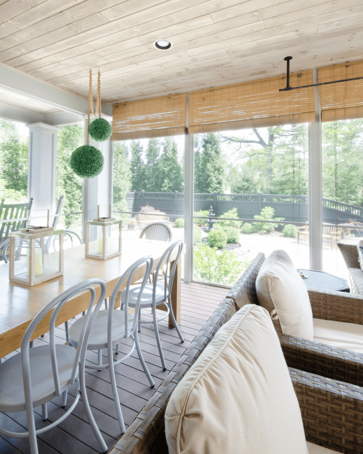 COMFY WOVEN SCREEN BACK PORCH DESIGN IDEAS