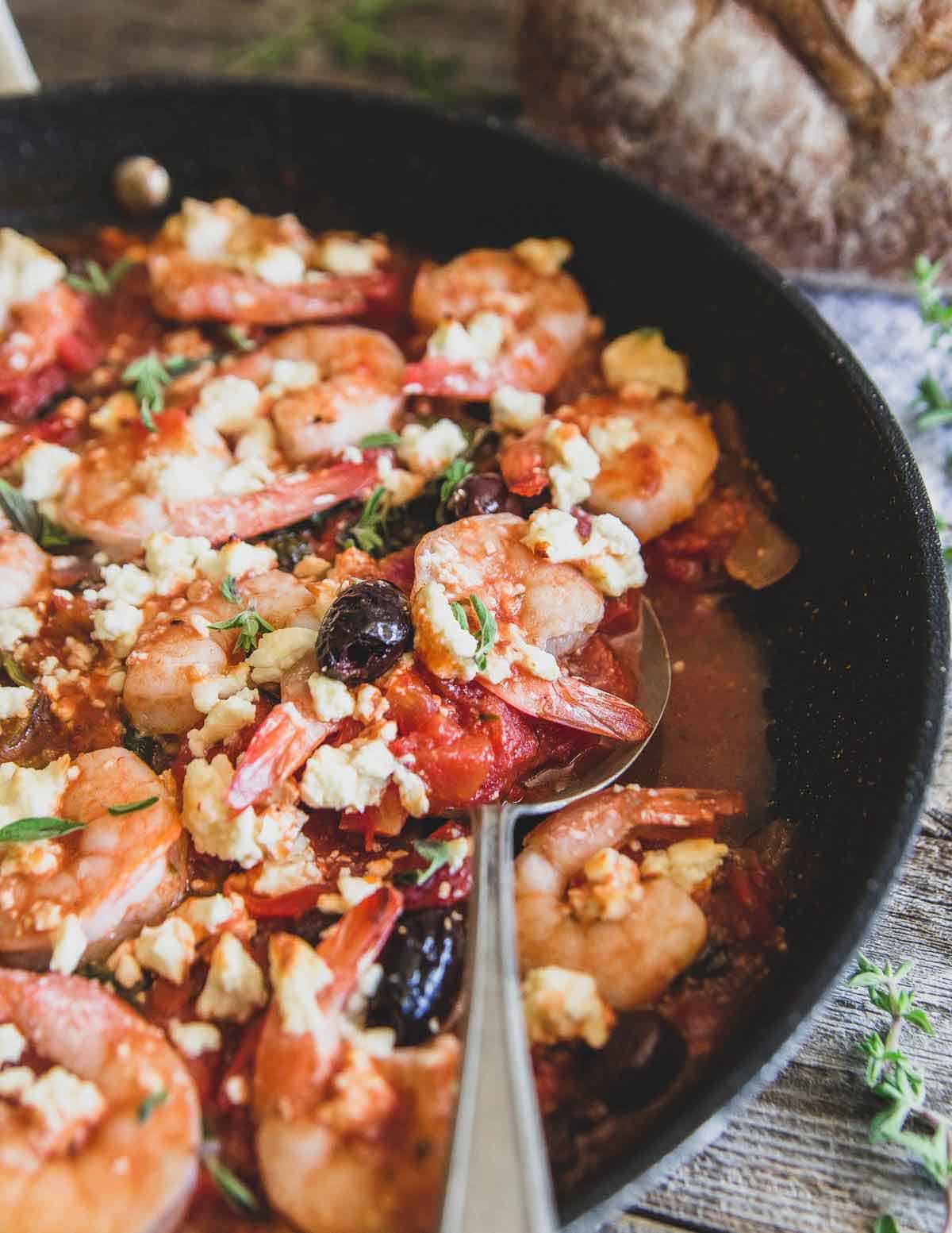 Greek Shrimp Easy 30 Minute Greek Shrimp Skillet Recipe
