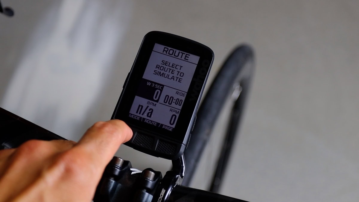 wahoo elemnt indoor mode