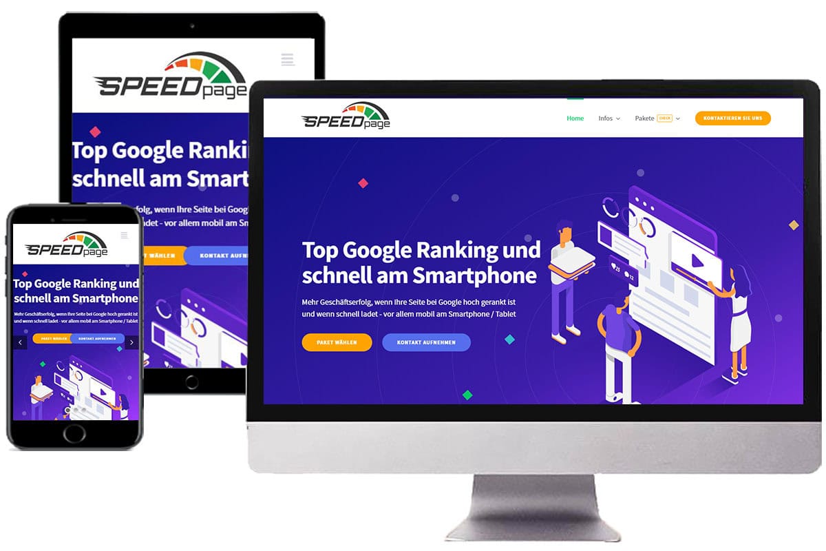 SPEEDpage Website Optimierung Website Optimierung für Top Google Ranking - responsive Webdesign