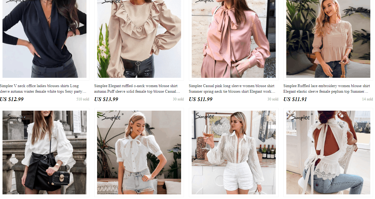 simplee clothing brand aliexpress