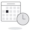 calendar icon with clock icon at bottom right hand corner | multifamily marketing teams calendar icon with clock icon at bottom right hand corner | multifamily marketing teams