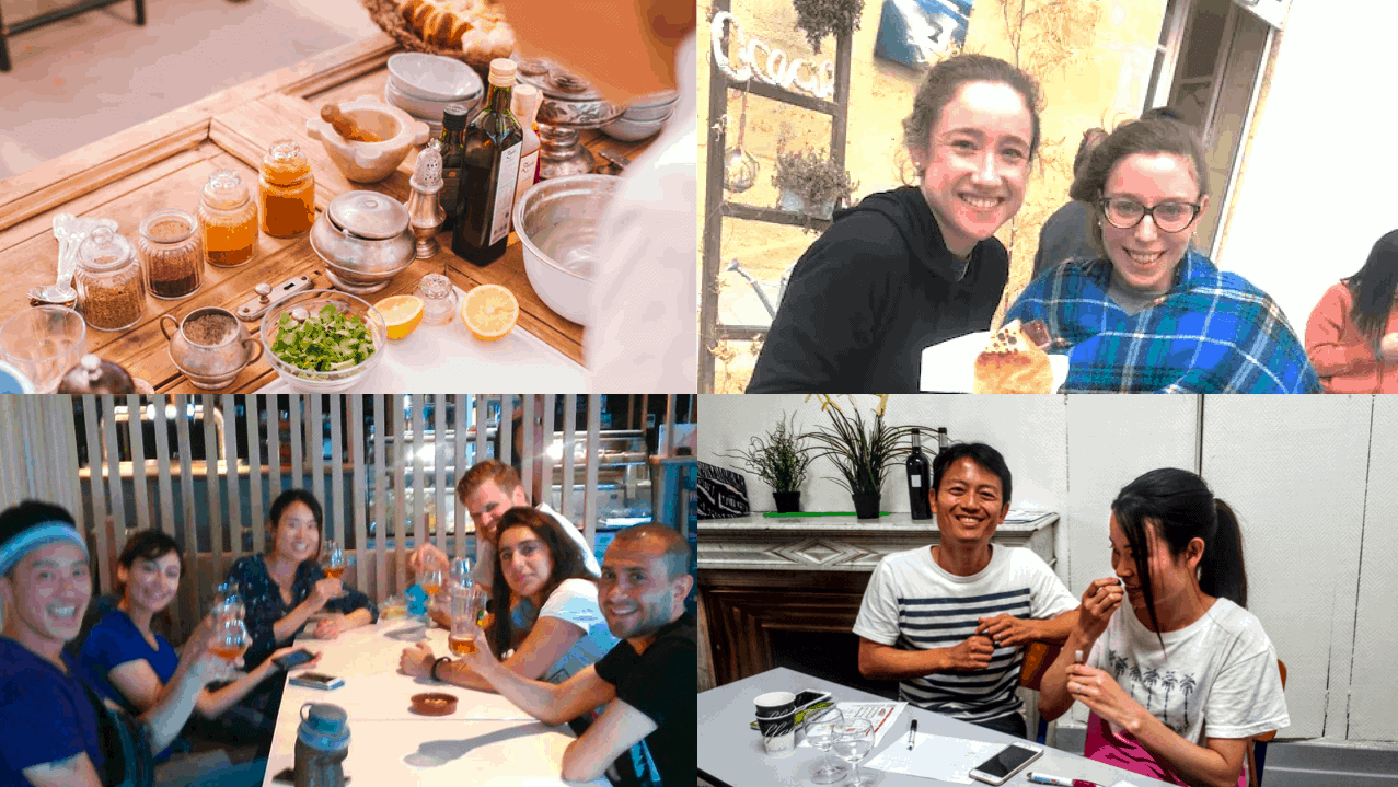 Groups of student in our french cultural activities program