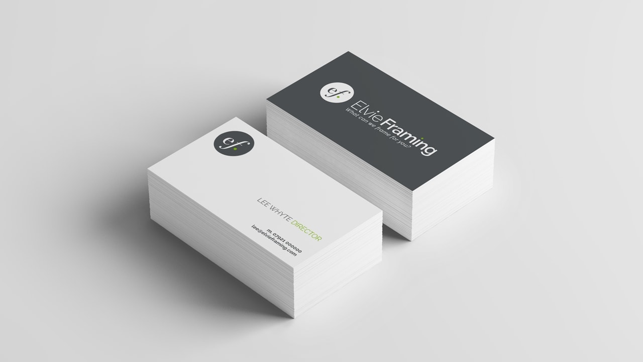 Elvie Framing Business Card Design