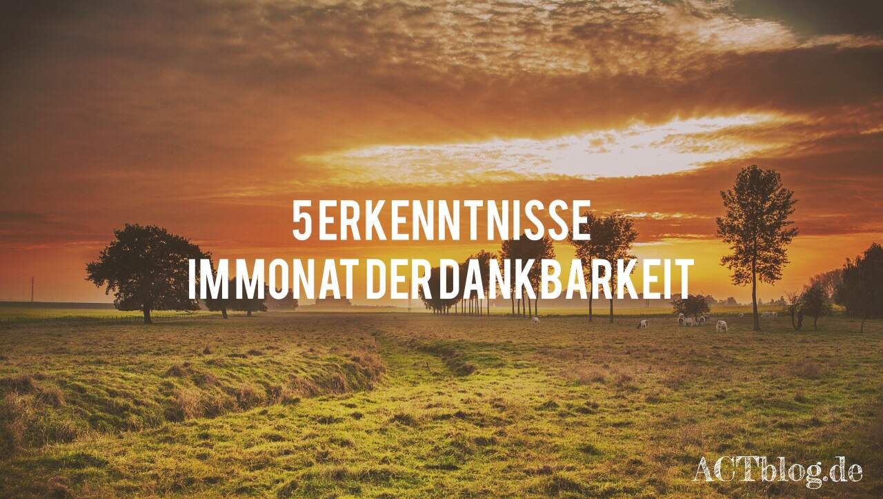 5 Erkenntnisse im Monat der Dankbarkeit