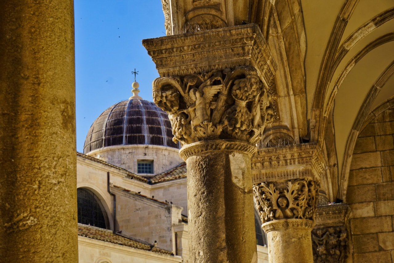 Rector's Palace and St. Blaise Church cupola, Dubrovnik, Croatia - Experiencing the Globe