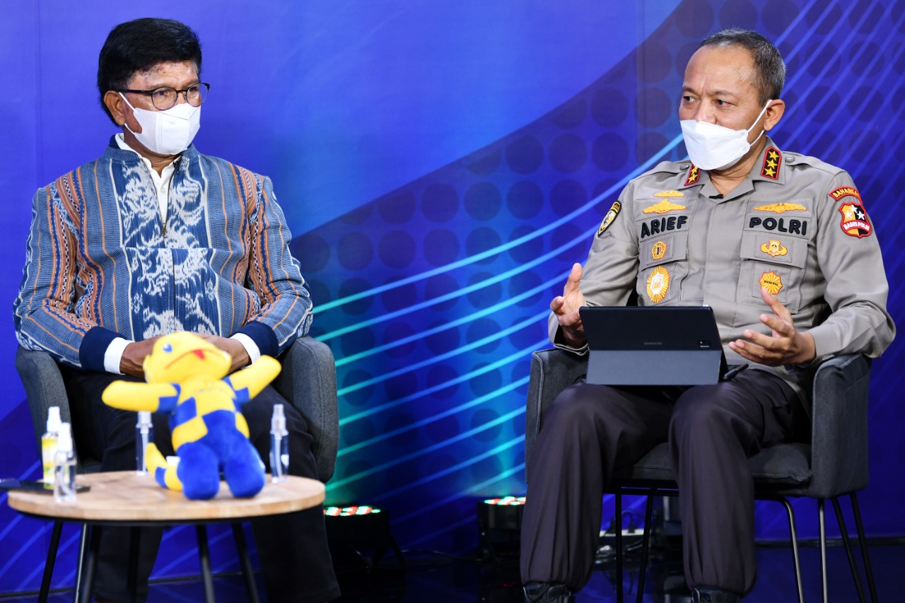 Menkominfo dan Kabaharkam Polri