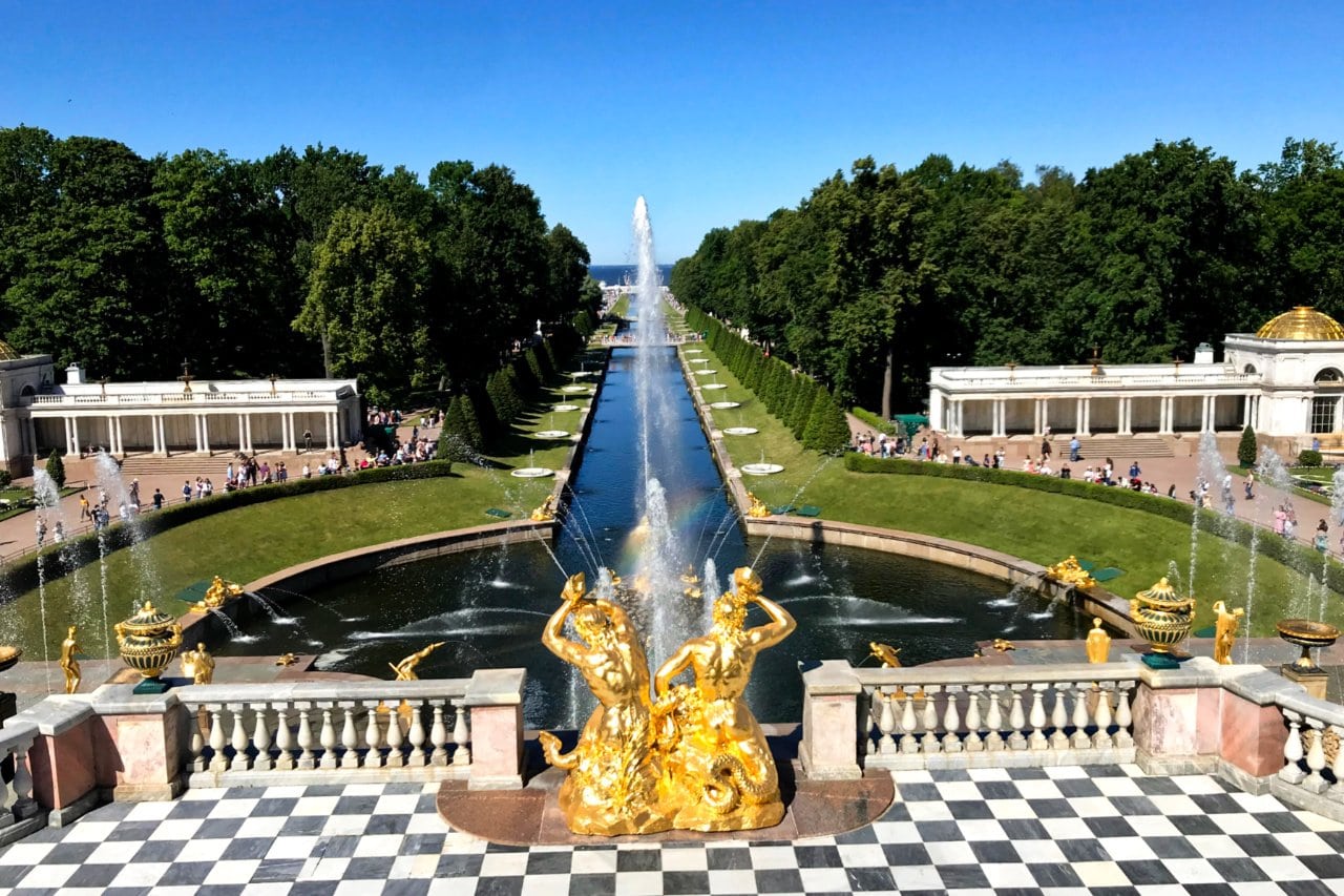 Grand Cascade and Sea Channel, Peterhof, Russia