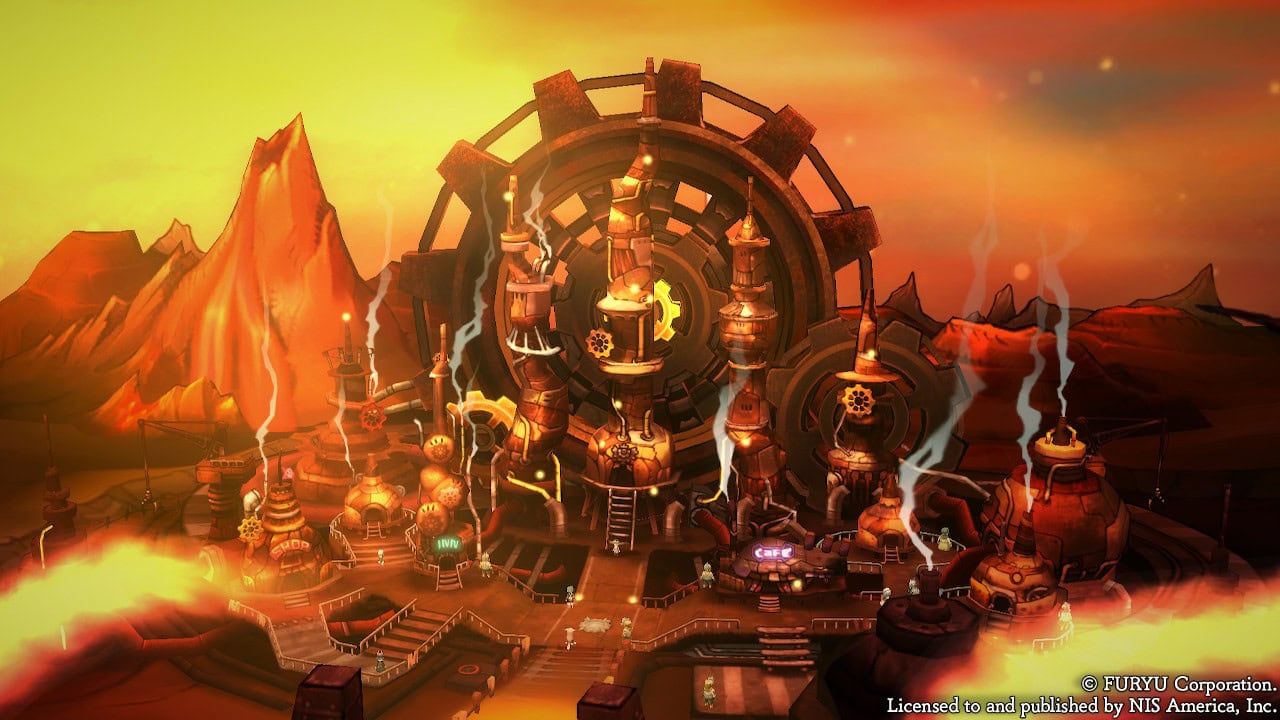 Dessins 2D des villes dans The Alliance Alive HD Remastered