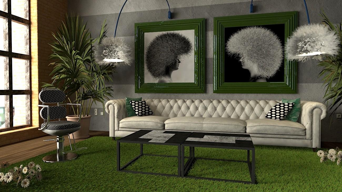 Concepto COOL_OR para diseñar espacios. Salón verde VERDE. espacio Varok peluka 2017 05 - Concepto COOL_OR para diseñar espacios. Salón verde VERDE.