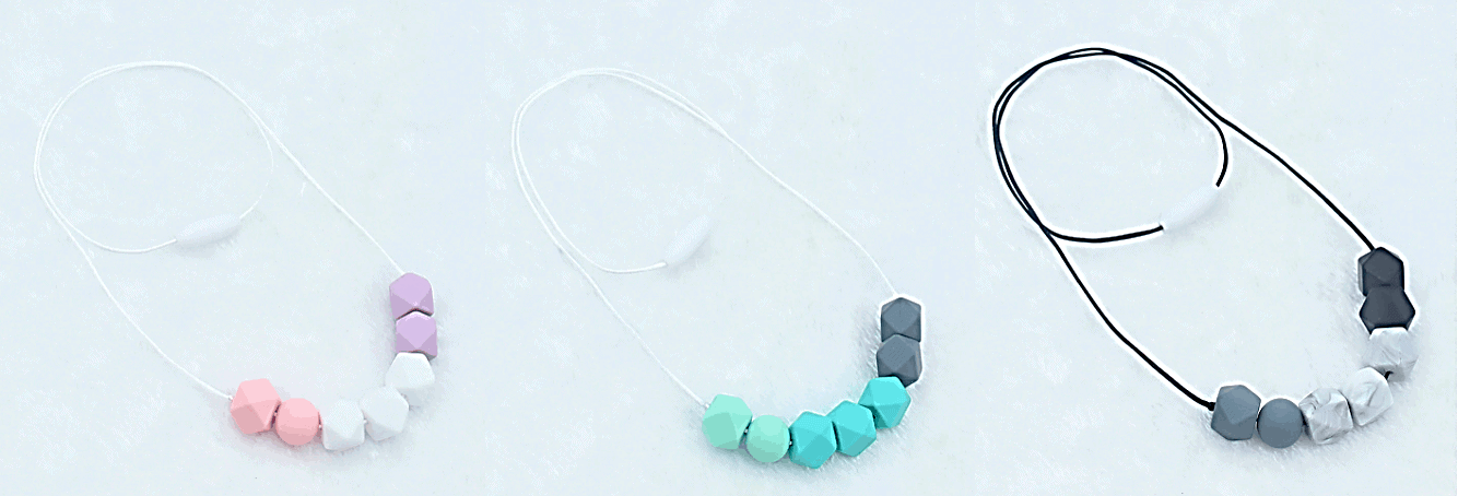 silicone teething necklace for baby