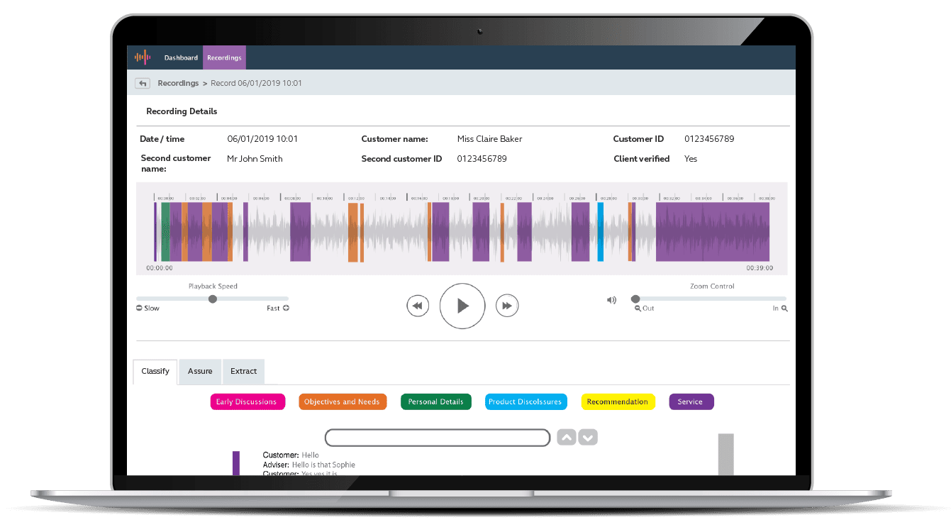 Recordsure dashboard
