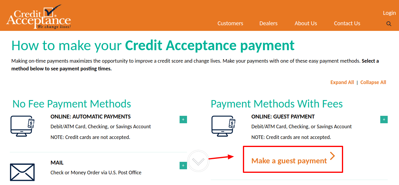 Credit Acceptance Payment Login Guide Ladder Io