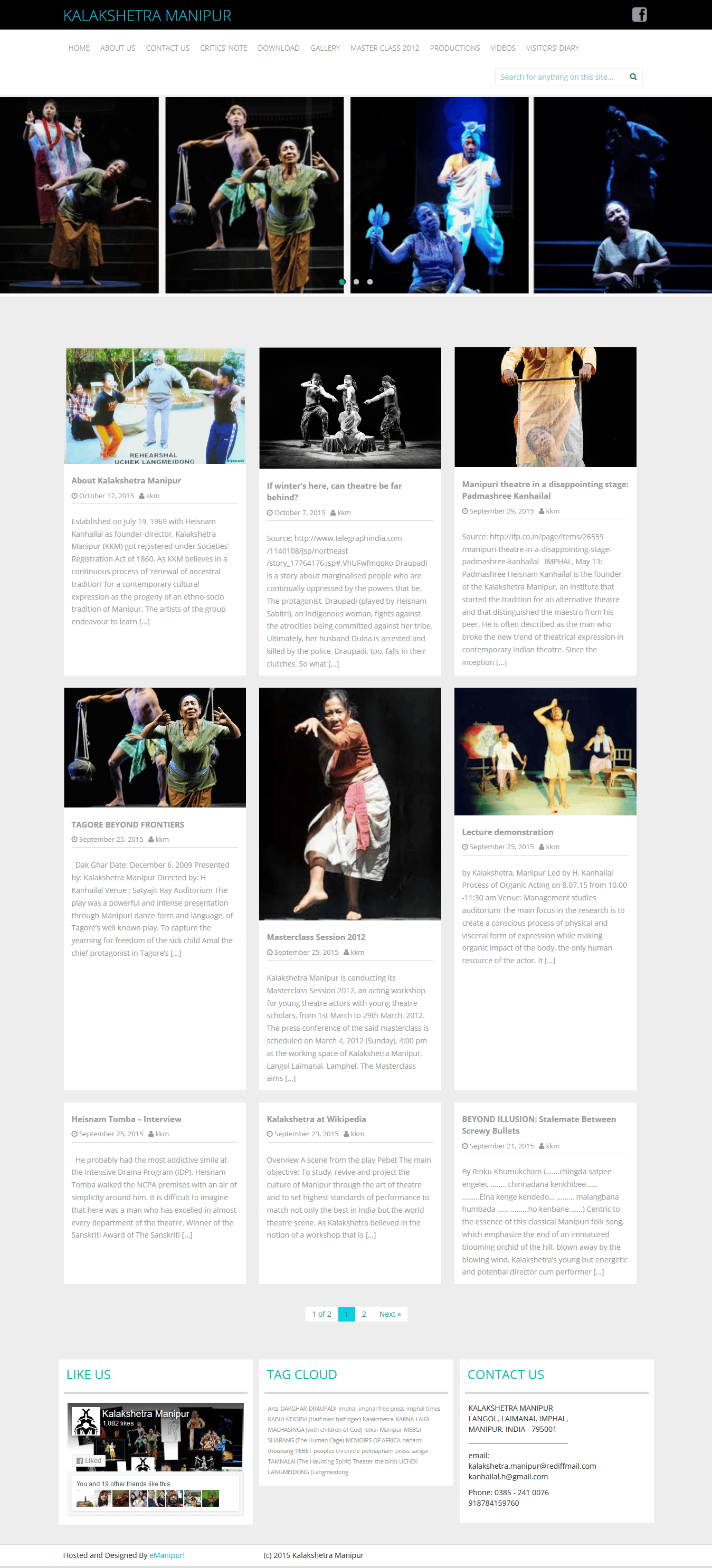 Kalakshetra Manipur Official website
