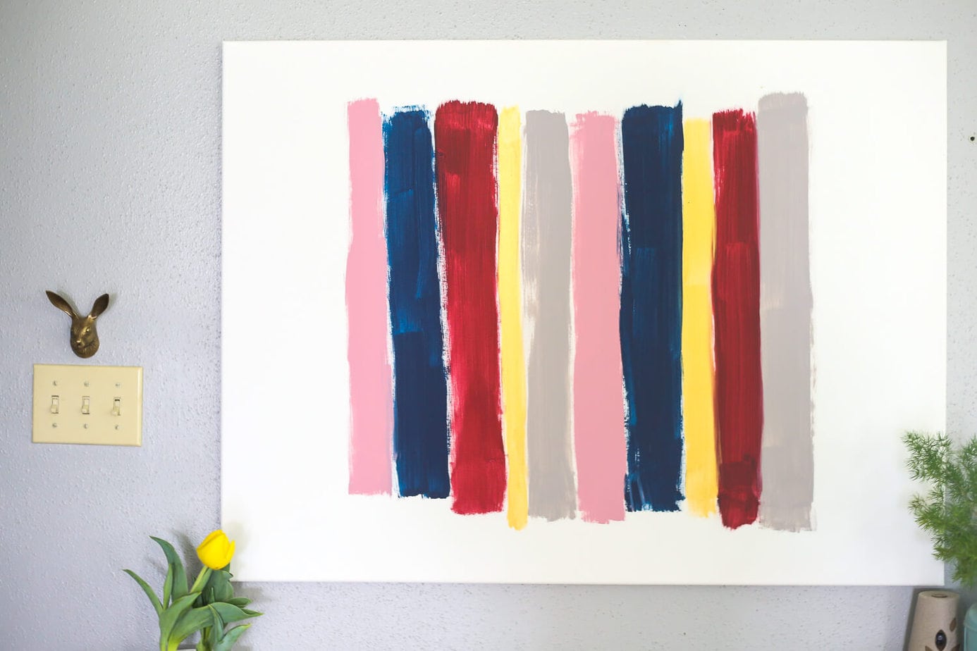 DIY Brush Stroke Art (A Quick & Easy Canvas Art Project)