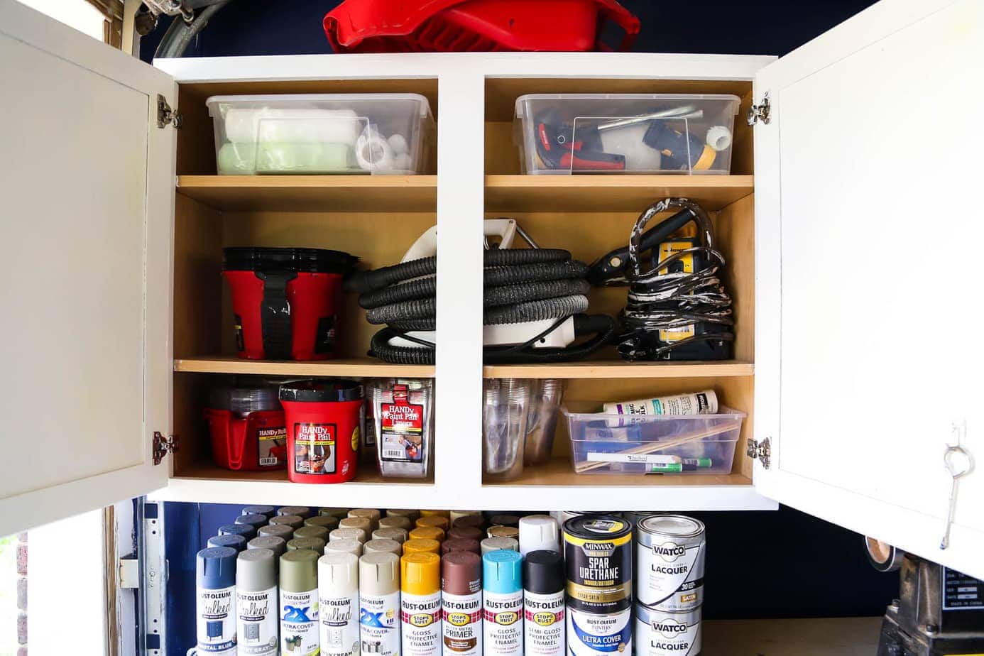 How To Organize Paint Supplies In The Garage Love Renovations