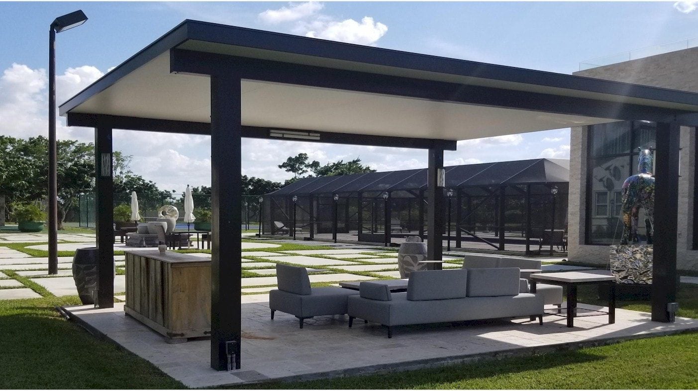 Aluminum Modern Patio Cover Bronze 