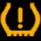 The yellow tire pressure warning light is shown.