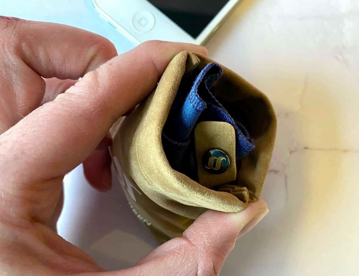 'Smart Screen' Cleaning Cloth tucked inside its pouch
