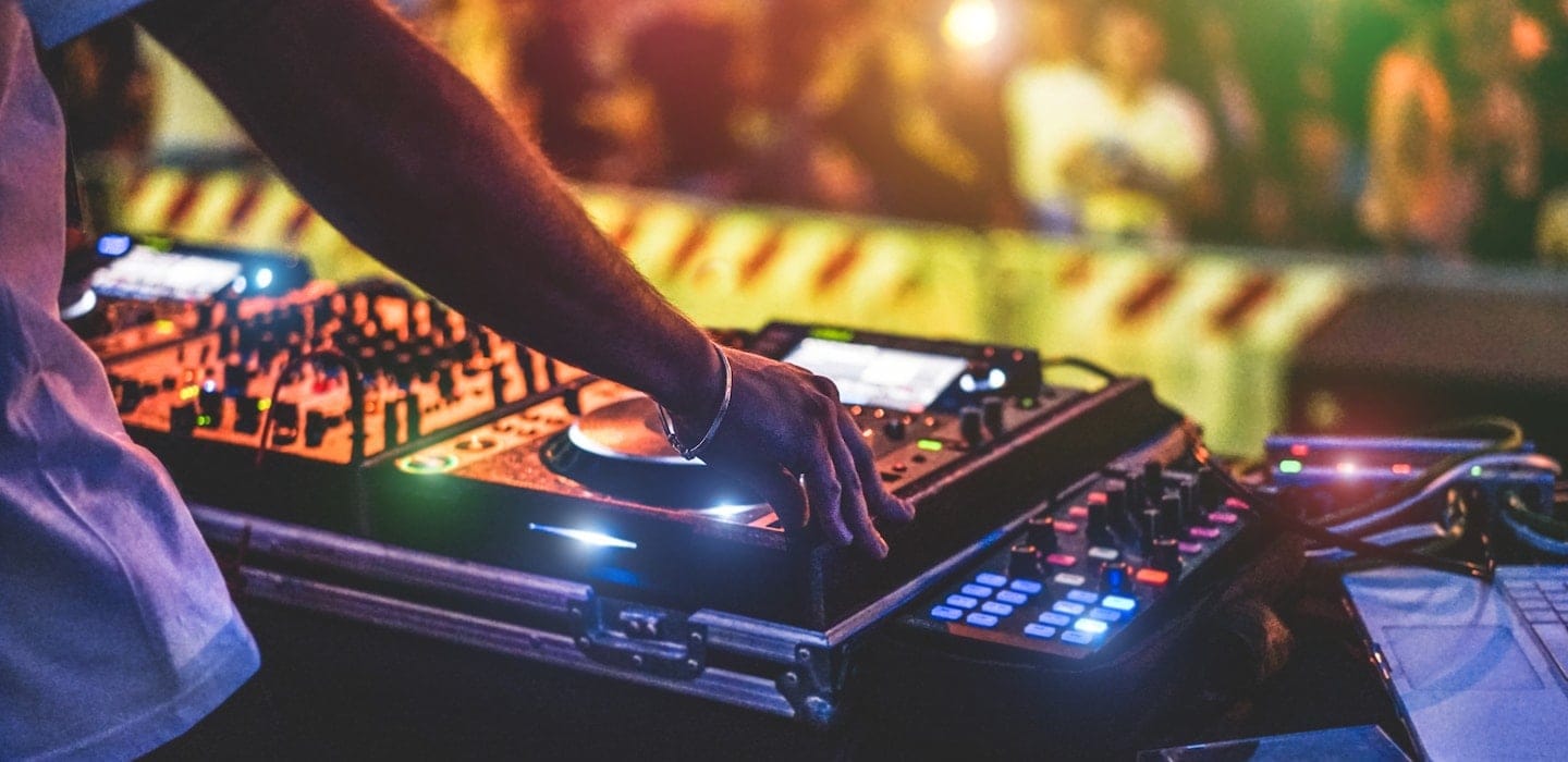 dj playing an event