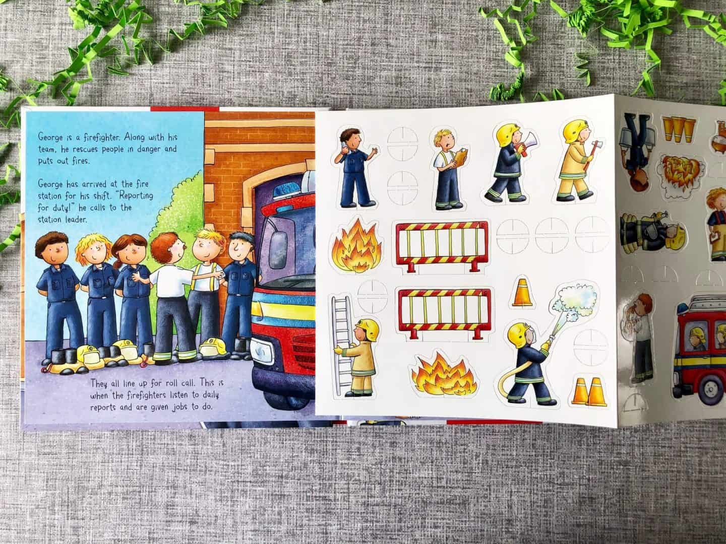 Fire Station story book, building and play mat
