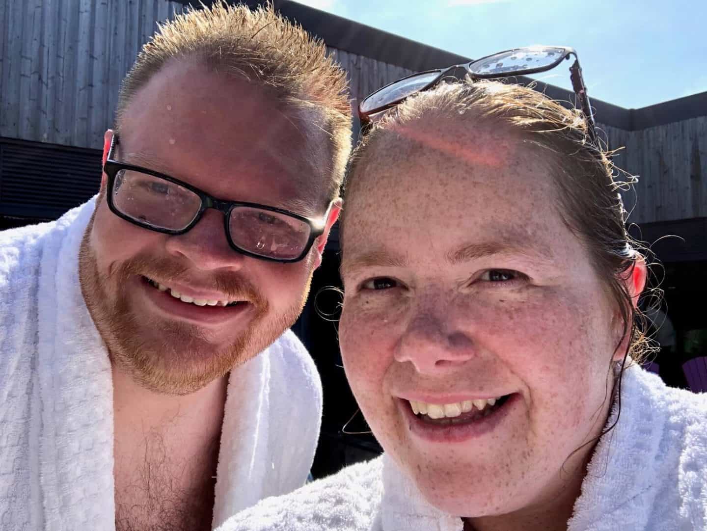 spa breaks in Cornwall - Mr B and I at The Well Spa Retreat