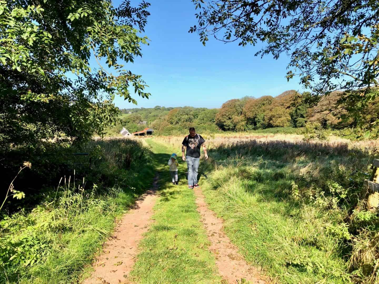 Walking the Yellow Trail at Bluestone during the Bwbach Festival