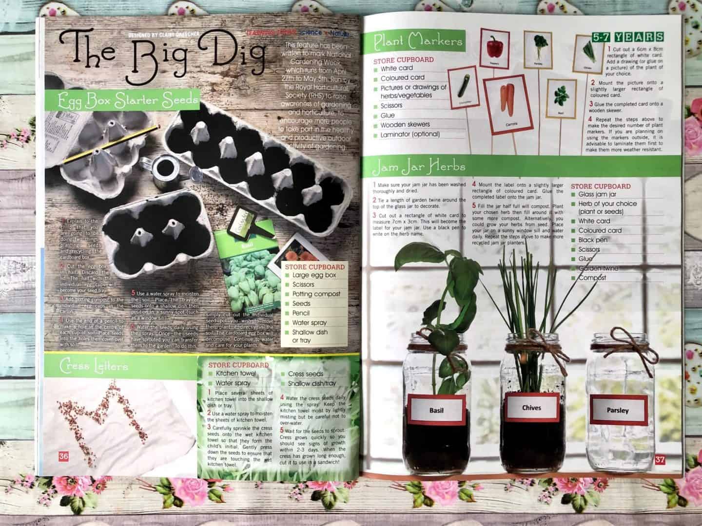 Jam Jar Herbs Craft and Egg Box Starter Seeds