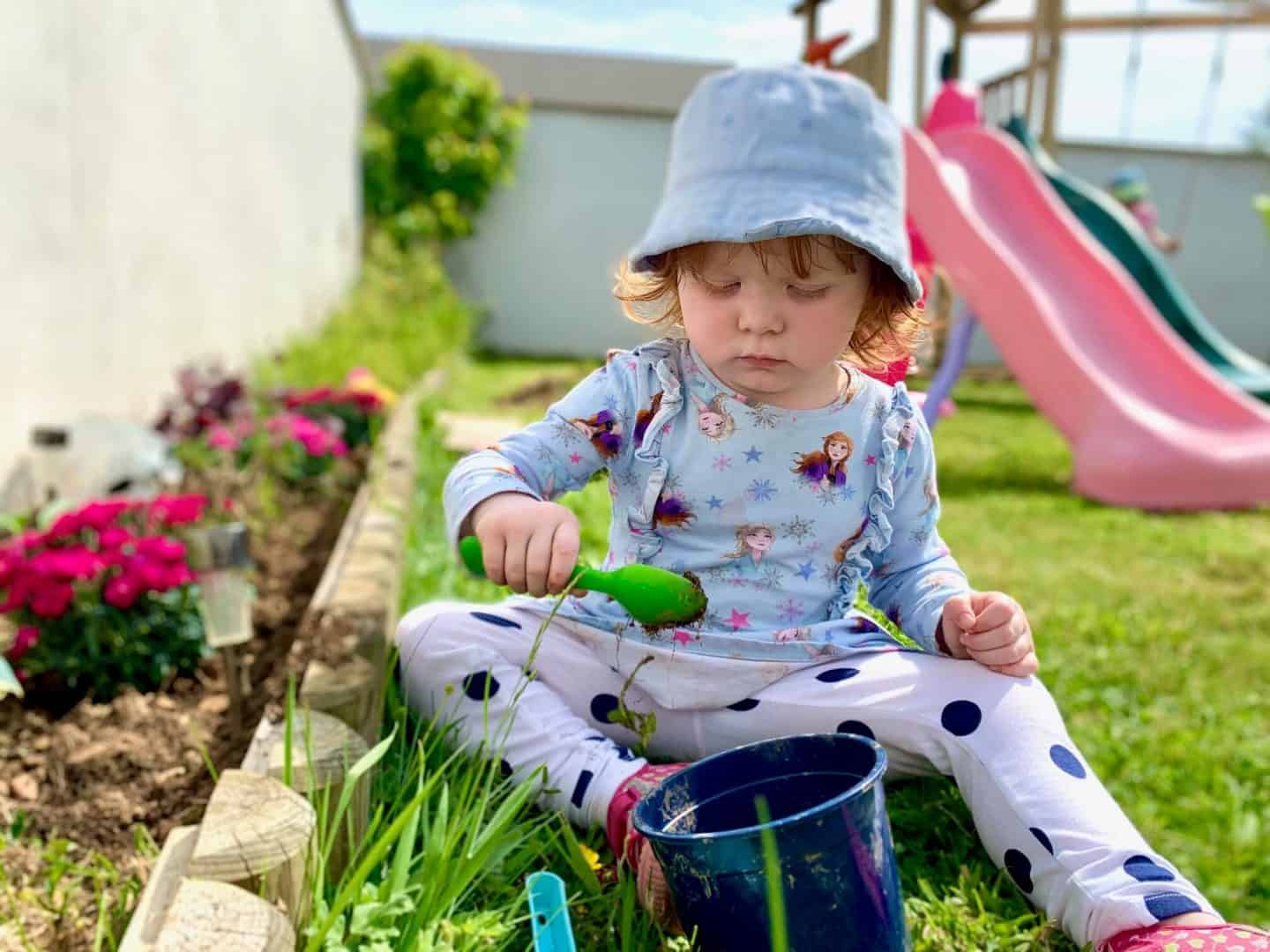 Little Dottie in the garden